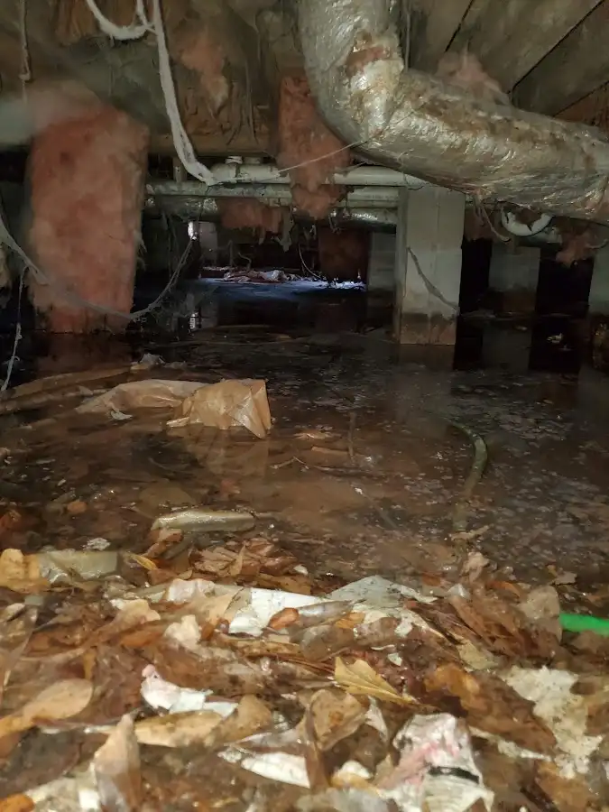 Crawl space flood assessment for Commercial Water Damage Restoration in Corona